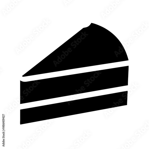 Delicious cake slice dessert pastry bakery sweet treat confectionery baked goods piece icon symbol logo