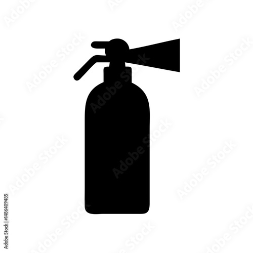 Fire extinguisher safety equipment emergency protection firefighting tool danger hazard rescue aid black