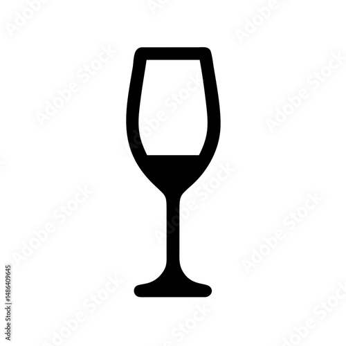 Wine glass vector illustration, wine glass icon, drinkware, beverage glass, alcohol glass, bar glass art