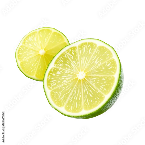  Juicy slice of lime isolated on transparent png on white background.png
