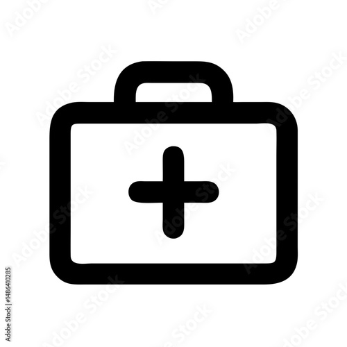 First aid kit medical healthcare emergency box medicine health care hospital doctor bag icon vector