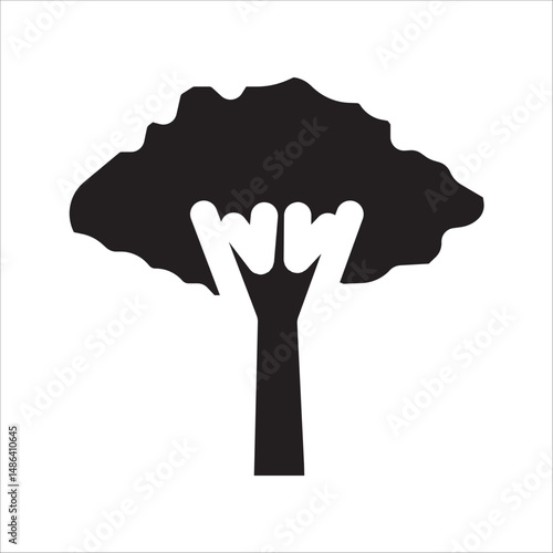 tree pohon leave branch earth world water day save ecology environment earth march - icon symbol line art sketch vector drawing illustration