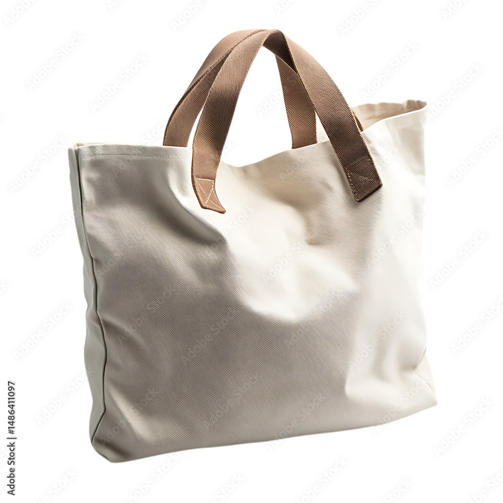 Trendy Canvas Bag with a Minimalist Graphic and a R Isolated on Transparent Background Trendy Canvas Bag with a Minimalist Graphic and a R Isolated on Transparent Background