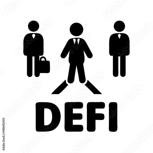 Decentralized finance defi business team concept showing financial strategy and management success