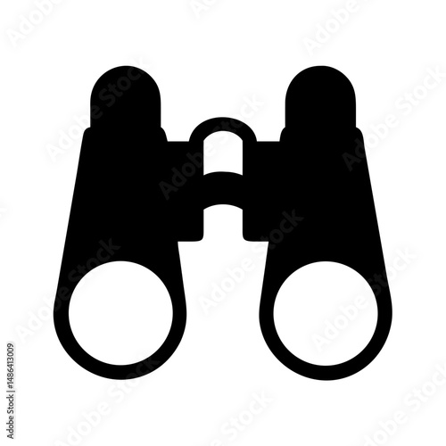 Binoculars vector illustration, optical instrument for viewing distant objects, search tool, zoom vision