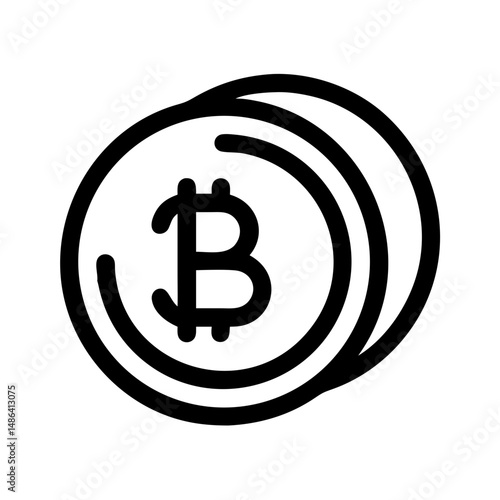 Bitcoin cryptocurrency blockchain digital currency decentralized finance crypto coins icon vector
