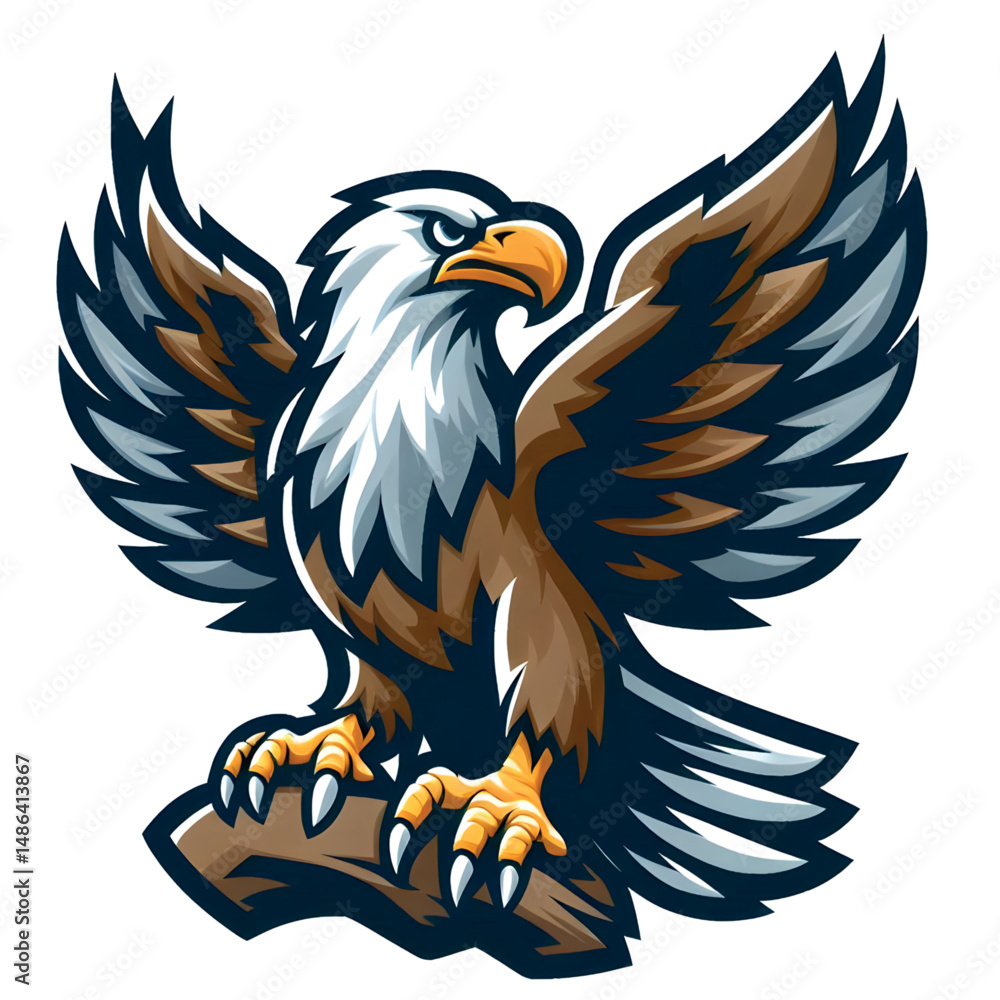 Fototapeta premium Mascot Animal PNG Clipart Image. Mascot Logo Style Clipart Background.
