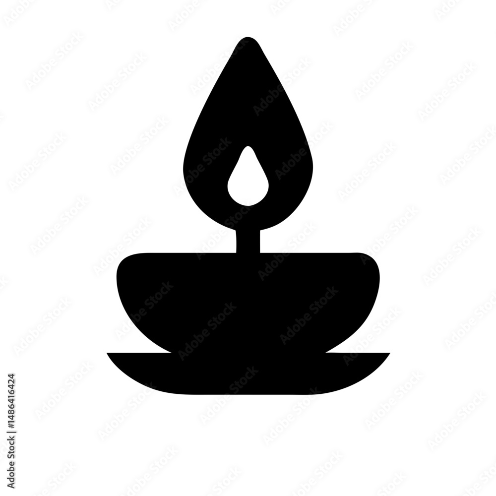 Fototapeta premium Vector graphic of traditional diya oil lamp for diwali festival celebration and decoration