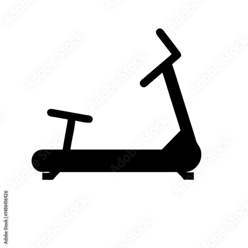 Recumbent bike exercise fitness machine stationary bicycle cardio workout equipment vector illustration