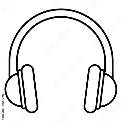 headphones icon on white background