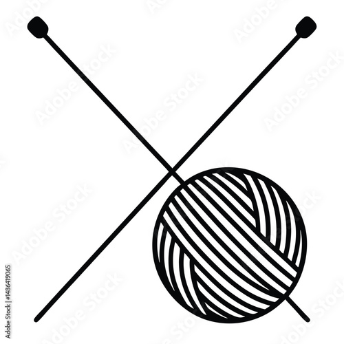 knitting needles and yarn