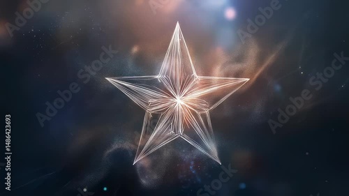 Wallpaper Mural Visual art display featuring a luminous star design with vibrant colors in digital format Torontodigital.ca