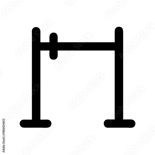 Gymnastics high bar equipment vector illustration for sports training and competition design