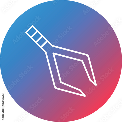 Tweezers Line Gradient Circle Background Icon