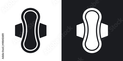 Sanitary pad icons. flat style design.