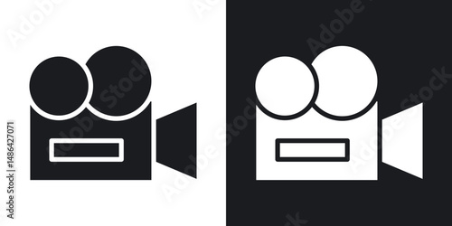 Video camera icons. flat style design.