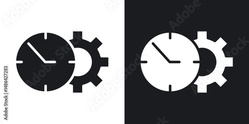 Time management icons. flat style design.
