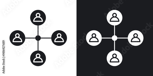 Stakeholders icons. flat style design.