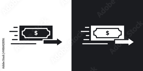 Send money icons. flat style design.