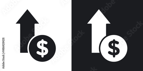 Profit growth icons. flat style design.