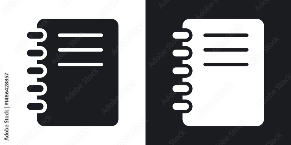 Notebook icons. flat style design. Notebook icons. flat style design.