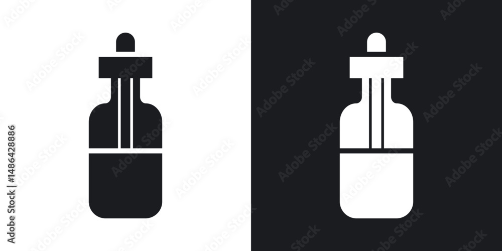Oil dropper bottle icons. flat style design. Oil dropper bottle icons. flat style design.