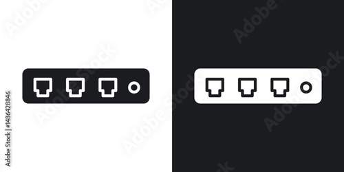 Network switch icons. flat style design.