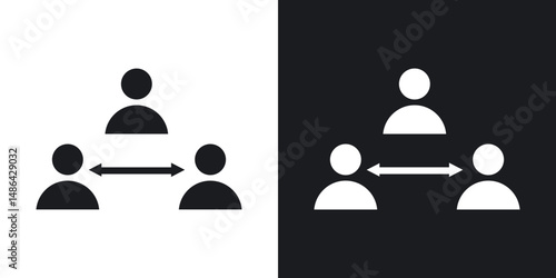 Mediator icons. flat style design.