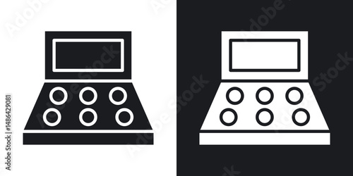 Makeup palette icons. flat style design.