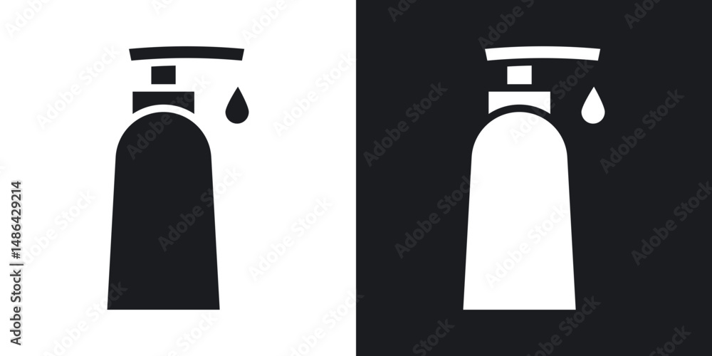 Liquid soap bottle icons. flat style design. Liquid soap bottle icons. flat style design.