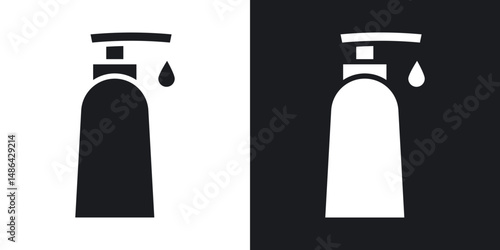 Liquid soap bottle icons. flat style design.