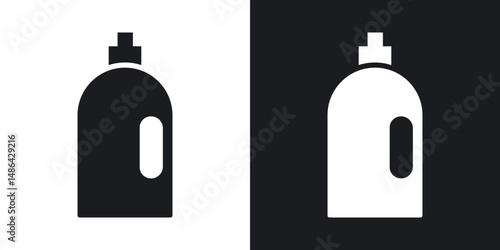 Liquid detergent icons. flat style design.