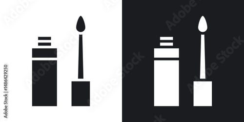 Lip gloss icons. flat style design.