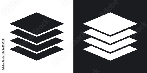 Layers icons. flat style design.