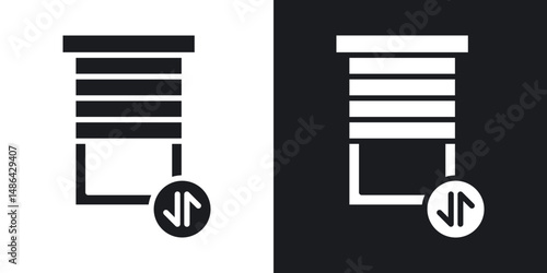 Jalousie icons. flat style design.