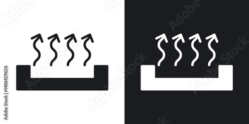 Heat icons. flat style design.