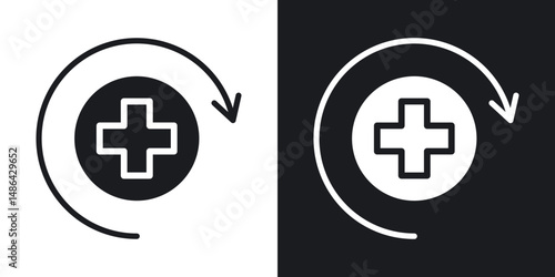 Health recovery icons. flat style design.
