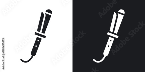 Hair curler icons. flat style design.