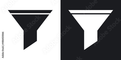 Filter icons. flat style design.