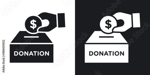 Donation icons. flat style design.