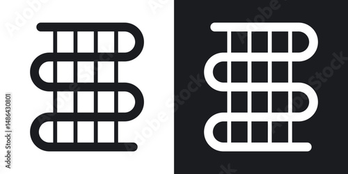Condenser coil icons. flat style design.
