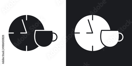 Coffee time icons. flat style design.