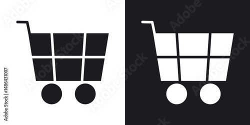 Cart icons. flat style design.