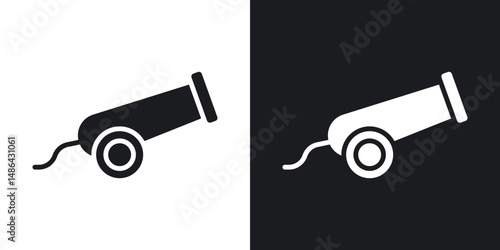 Cannon icons. flat style design.