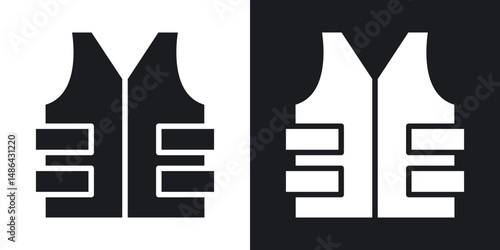 Bulletproof vest icons. flat style design.