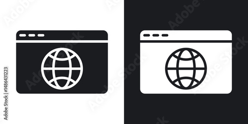 Browser icons. flat style design.
