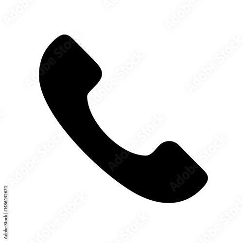 Phone icon vector illustration of handset for call center contact support communication design element