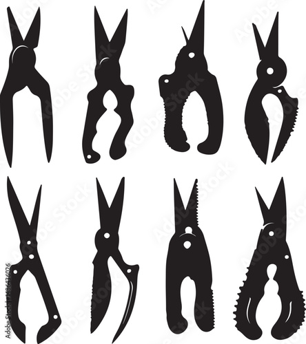 Silhouette Garden Shears Collection: Black and White Vector Tools