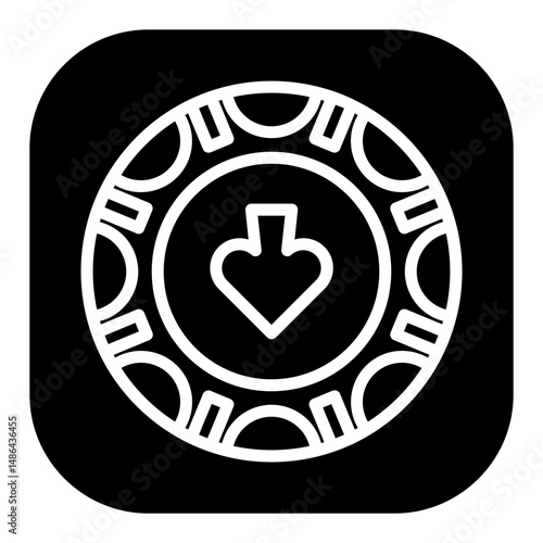 Poker Chip Vector Icons