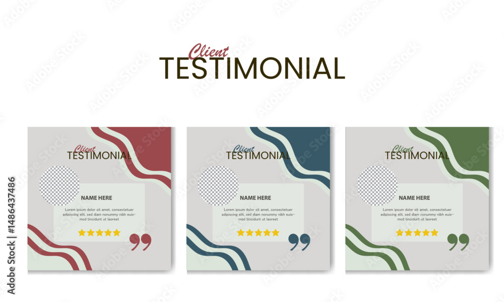 Fototapeta premium creative modern client service and testimonial design